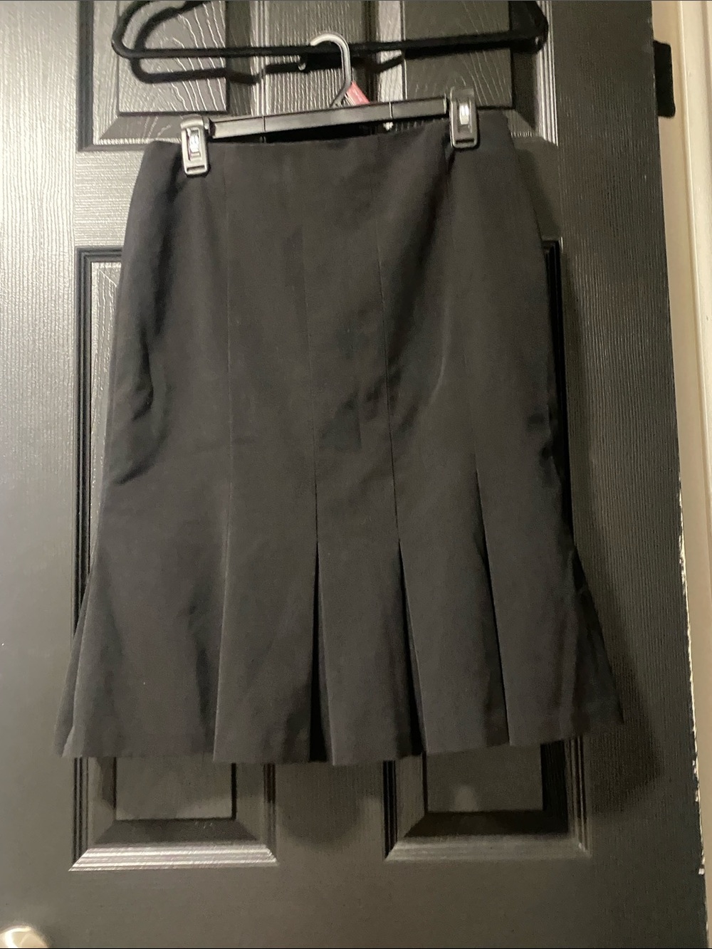 AB Studio Black Pleated Pencil Skirt